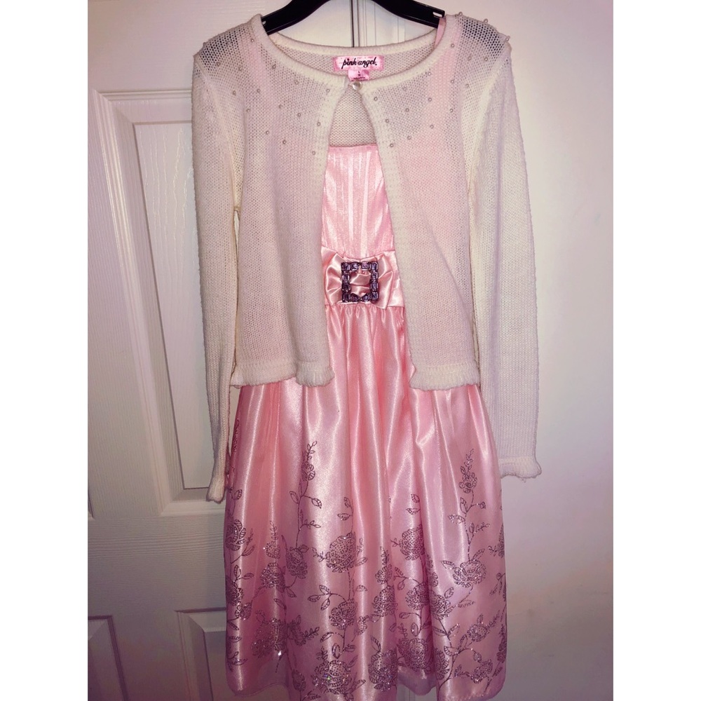 Pink and Silver Girls Dress🎀